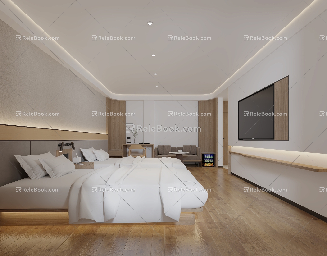 Modern Room Hotel Standard Room 3d model