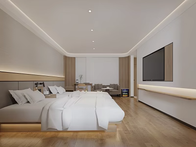Modern Room Hotel Standard Room 3d model