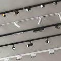 Modern Track Mounted Black And White Downlights And Spotlights For Ceiling Lighting
