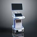 Modern Mobile Medical Diagnostic Device Cart With Dual Screens And Advanced Design