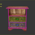 Classic Wooden TV Stand With Two Drawers And Solid Wood Traditional Design
