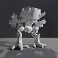 Smart Machine With Multiple Robotic Arms Cannon Barrels And Complex Metal Structure 3d model