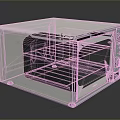 Cube Shaped White Computer Case With Glass Front Door And Control Dials