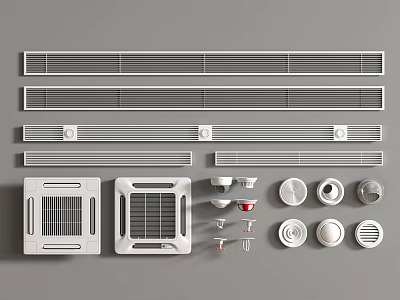 Variety Of Air Conditioner Air Outlets 3d model