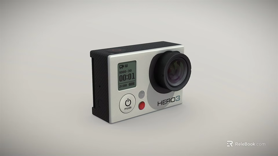 HERO3 Action Camera Compact Digital Device Featuring High Resolution Lens And Screen 3d model