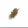 Golden Radiant Wall Decor With Textured Starburst Design And Hanging Ornament