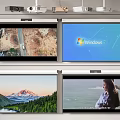Modern projector screen combination 3d model