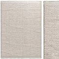Natural Woven Square Rug With Neutral Tone Texture For Living Room Decor