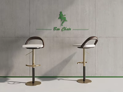 Modern Bar Chair Leather Bar Chair Metal Bar Chair 3d model