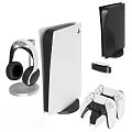 PlayStation Entertainment Electronics with Wireless Headset Game Controller and Console Accessories 3d model