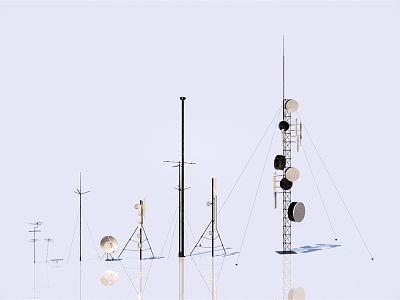 Modern signal tower pole model