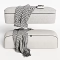 Modern Sofa Stool Bed End Stool Bench Low Stool Shoe Stool Sofa Blanket Books 3d model