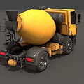 Yellow Concrete Mixer Truck Functional Design With Ladder Structure For Construction