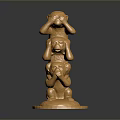 Monkey Cartoon Monkey Anime Monkey Stylized Monkey Fantasy Style Monkey Toy 3d model