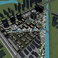 Modern Industrial Factory Park With Multiple Buildings Wide Roads And Green Landscaping