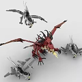 Lego LEGO Toy Building Blocks Dragon Evil Dragon Flying Dragon Western Dragon 3d model