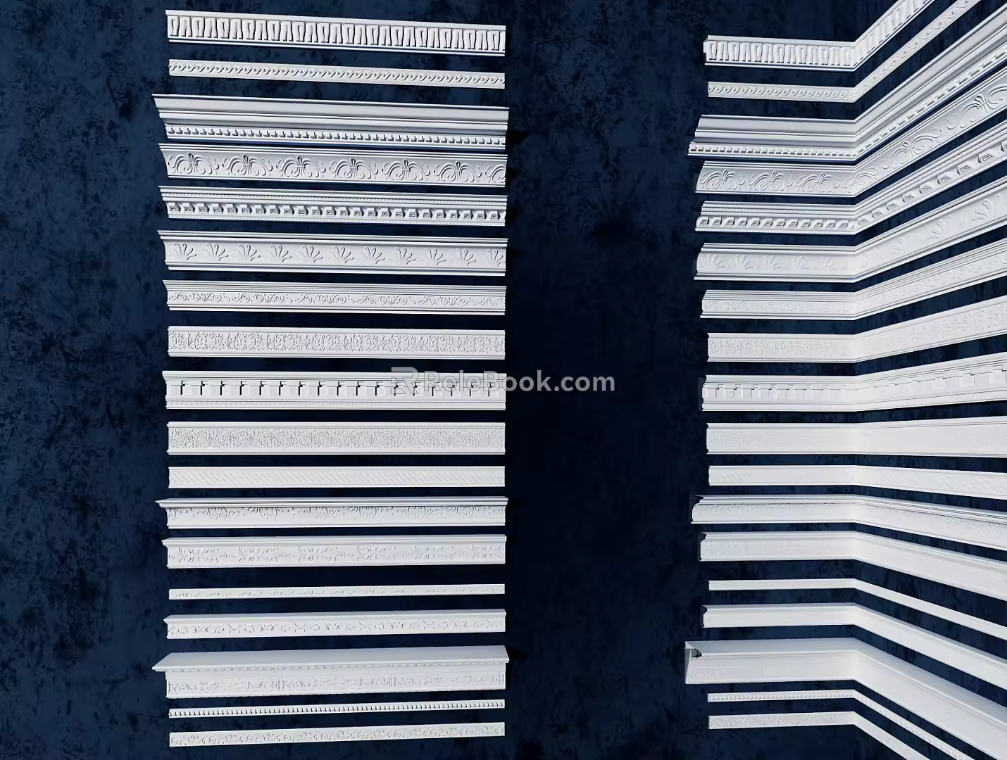 European plaster line 3d model