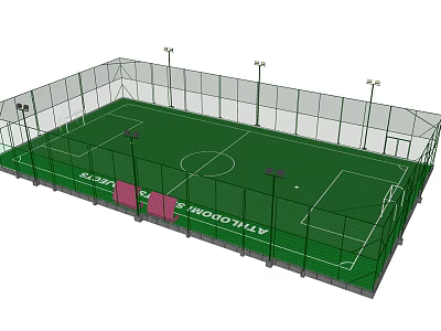 outdoor football field modern football field 3d model