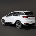 White SUV With Modern Sleek Exterior Design Black Alloy Wheels And Front Styling