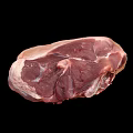 Cow Fresh Raw Meat Piece Isolated On Black Background With Texture 3d model