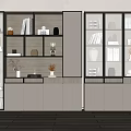 Modern Bookcase Home Bookcase 3d model