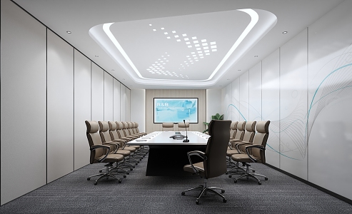 Modern Meeting Room Meeting Table and Chair 3d model