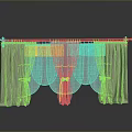 Curtain Realistic Game Item 3d model