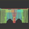 Curtain Curtain Realistic Game Item 3d model