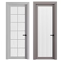 Modern Swing Doors With Glass Panel Designs Various Styles And Door Handle Options 3d model