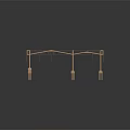 Modern Metallic Building Frame Structure With Grid Roof And Support Pillars