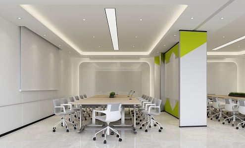 Modern Meeting Room Meeting Table and Chair 3d model