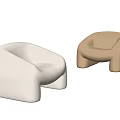 Modern Single Sofa Lazy Sofa 3d model