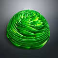 Fresh Green Spiral Vegetable Roll With Tightly Wrapped Leaves