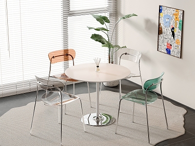 Modern simple leisure table and chair combination model