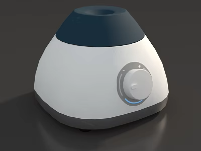 Modern Daily Use Appliance White Body Dark Blue Lid With Knob Control And Blue Indicator 3d model