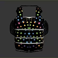 Colorful Polka Dot Pattern Black Backpack With Stylish Design And Practical Pockets