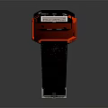 Sharp Digital Watch With Black Red Strap And Digital Time