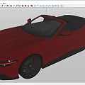 Red Convertible Sports Car With Sleek Exterior Design Open Top And Black Wheels