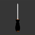 Black And Orange Handle Screwdriver With Silver Metal Shaft Ergonomic Grip Hand Tool