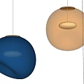 Modern Spherical Pendant Lights In Black And Brown With Smooth Surface And Illuminated Look
