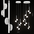 Modern chandelier chandelier hanging outboard round 3d model