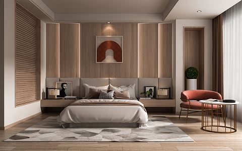 Light Luxury Rooms Hotel Rooms 3d model