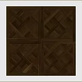 Wooden Parquet Floor With Geometric Pattern And Silver Sphere Decoration