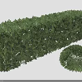 Well Trimmed Green Hedge and Round Shrub Plant in Garden Setting