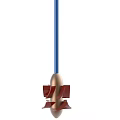 Blue Rod With Metallic Cone Base And Red Blades Structure Design