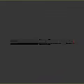 Detailed Modern Tactical Black Handgun With Long Barrel Red Accent