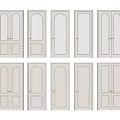 Modern Hinged Doors With Various Panel And Glass Designs For Interior 3d model