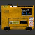 Yellow JBC Power Products Generator With Control Panel And Rolling Wheels