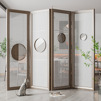 New Chinese Style Screen Partition 3d model