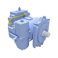 Light Blue Industrial Hydraulic Pump Component With Shaft And Valves